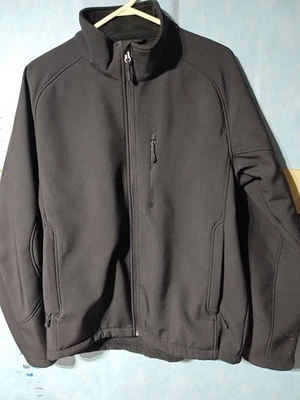 Kirkland Signature Jacket Mens Large Black Softshell Full Zip Fleece Lined Warm - Image 1 of 4
