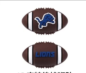 5 pc. Lions Football Silicone Focal Bead Beadable 3D Detroit 29x17mm - Picture 1 of 1