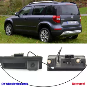 Car Trunk Handle w/ Rear View Camera Reverse Parking for Skoda Yeti 2014-2018 - Picture 1 of 8