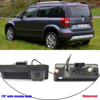 Car Trunk Handle HD CCD Rearview Camera Backup for Skoda Yeti 2014-2018 15 16 17 - Image 1 of 4