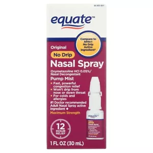 EQUATE Nasal Spray Solution No Drip 1 oz New! (Exp 3 / 2026) - Picture 1 of 1