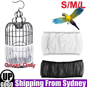 Shell Skirt Mesh Cover Pet Bird Cage Guard Seed Catcher Nylon Net S-L Black AU - Picture 1 of 14