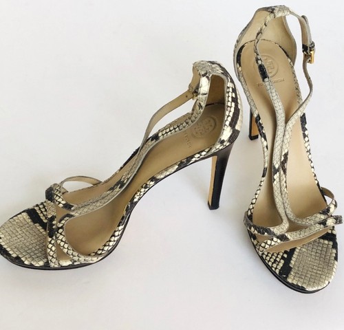 Scarpe Tory Burch Snake donna tacchi con cinturini indossate una volta! TAGLIA 10M