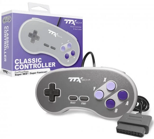 TTX Tech SNES Controller Grey MODEL : NXSNES-083 (849172011083) - [F33] - Image 1 of 1