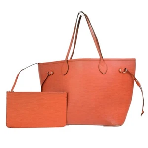LOUIS VUITTON Neverfull MM Shoulder Tote Bag Epi Leather Orange M40884 11ED156 - Picture 1 of 19