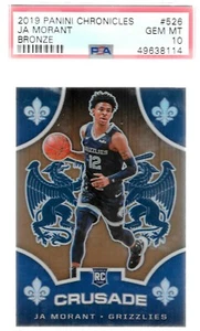2019 Panini Chronicles Ja Morant Bronze Crusade Prizm SSP PSA 10 POP 1 - Picture 1 of 1