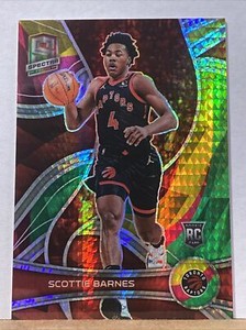 SCOTTIE BARNES 2021 PANINI SPECTRA ROOKIE VARIATION RED YELLOW GREEN /75