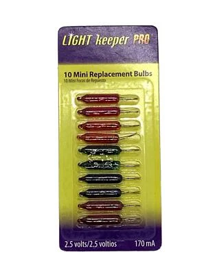 Light Keeper Pro 10-Pack Replacement Bulbs Colored 2.5V 170mA Christmas Tree - Image 1 of 3