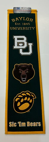 Baylor Bears NCAA Winning Streak Embroidered Heritage Banner! Cover