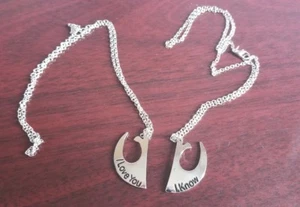 Star Wars I Love You I Know Silver Necklace Set - Picture 1 of 2