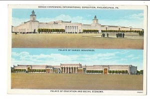 Postal vintage Exposición del centenario de Filadelfia Sesqui 1926 educación palaciega - Imagen 1 de 4