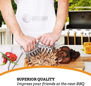 Tritacarne Artigli Orso per BBQ - Griglia da Montagna Artigli Carne Acciaio Inox - Foto 1 di 8