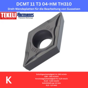 10 x DCMT 11T304-HM TH310 Wendeplatten für Guss !NEU, mit Rechnung! - Picture 1 of 3