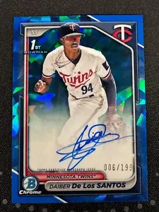 2024 Bowman Chrome Sapphire #CSPA-DD Daiber De Los Santos 1st Auto /199 Twins - Picture 1 of 3