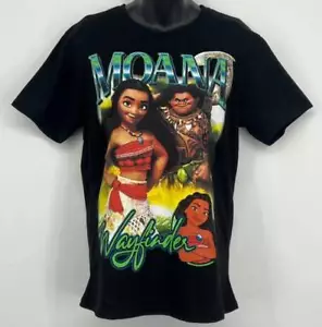 Disney Princess Moana Graphic T-shirt Black Small NEW Cotton Short Sleeve Tropic - Picture 1 of 7