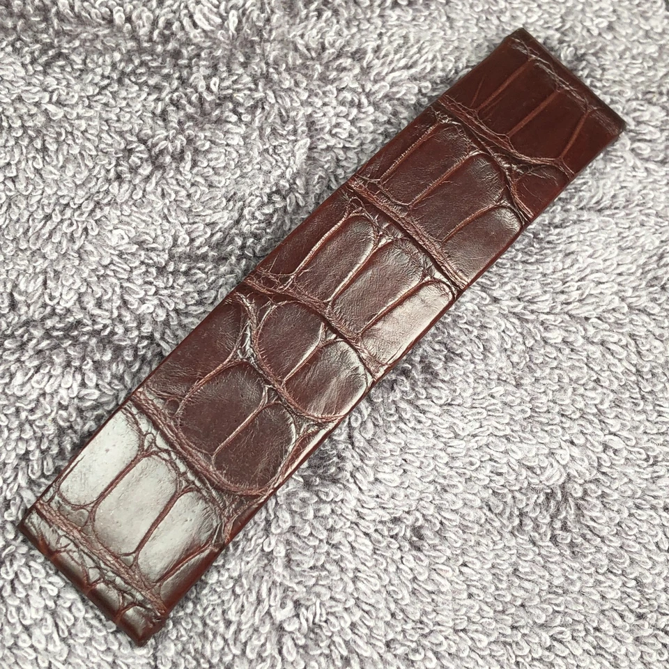 Correa de reloj Van Cleef & Arpels 23 mm marrón cocodrilo cadenas Foto 1 de 4