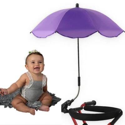 Baby Stroller Umbrella Attachable Handlebar Muliticolored Waterproof for Infants - Image 1 of 4