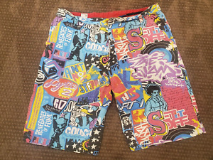 VINTAGE Parish Renegades of Funk All Over Graphic Shorts Mens 42