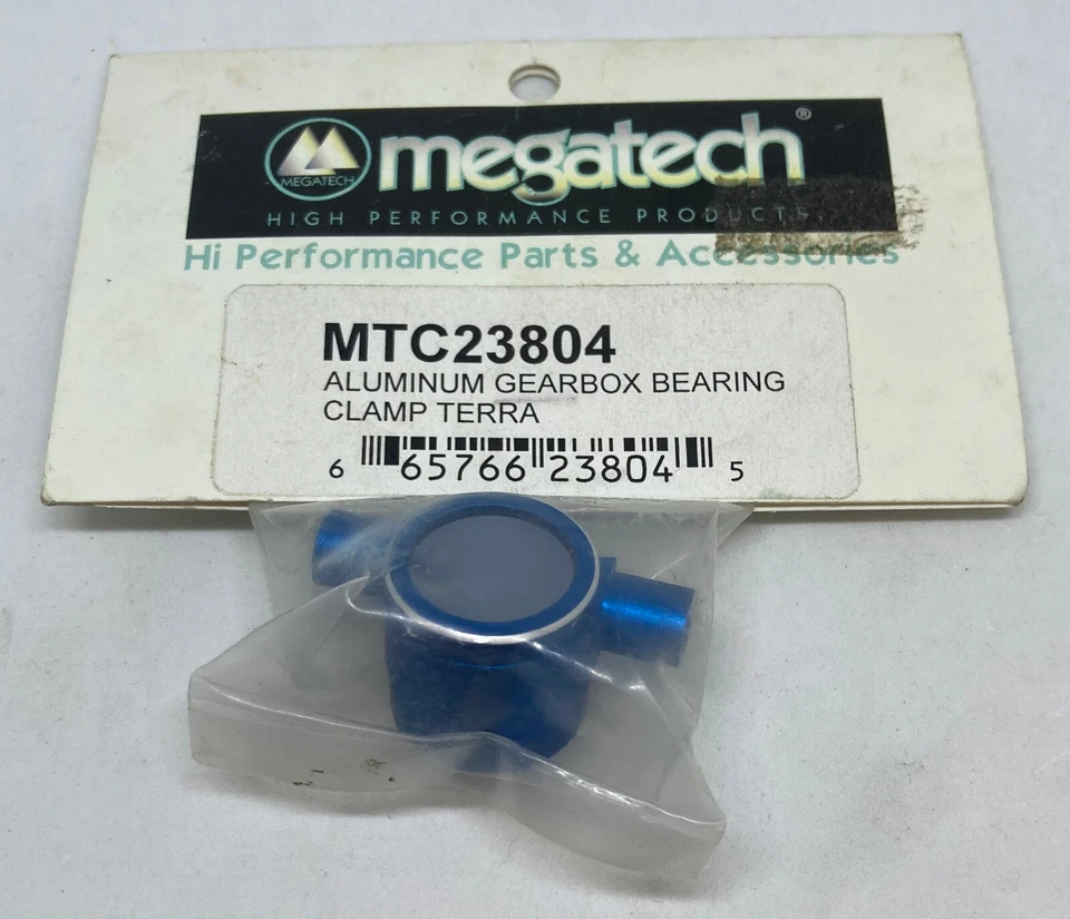 Abrazadera de cojinete de caja de cambios de aluminio MEGATECH Terra Blue MTC23804 RC parte NUEVO Foto 1 de 1