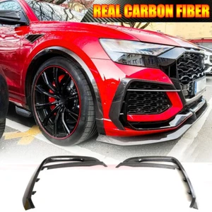 For Audi RSQ8 RS Q8 2020UP REAL CARBON Front Bumper Fins Splitter Air Vent Cover - Bild 1 von 15