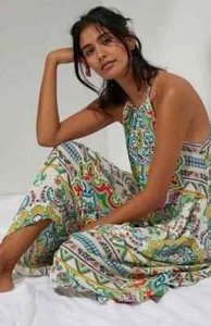 Anthropologie Ella Halter Pañuelo Maxi Vestido Talla XS / Pequeño - Imagen 1 de 8