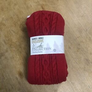 Brand new Barnes & Noble Exclusive Winter Collection Red Knit Reading Socks L/XL