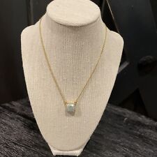 NWT - kate spade New York Pave Small Square Pendant Necklace Iridescent