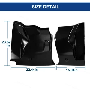 Pair Front Floor Pan Black Fits 1975 1976 1977-1990 1991 Ford Econoline Van - Picture 1 of 10