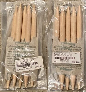 Lot of 2 Brittany Double Point Wood Knitting Needles 5-Packs 7.5" #17 Brand New - Picture 1 of 4