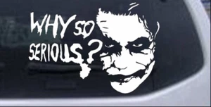 Calcomanía adhesiva Why So Serious Joker para ventana de auto o camión portátil 10X6.7 - Imagen 1 de 16
