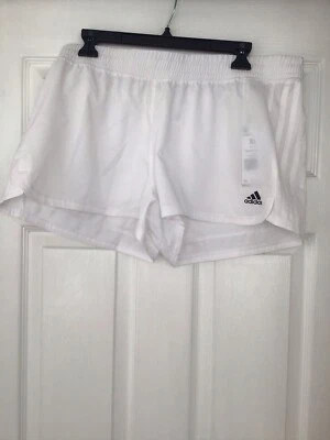 NWT Women’s Adidas Pacer Training 3-Stripes Woven High-Rise Shorts Size XL - Image 1 of 4