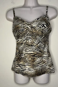 Croft & Barrow Women's Twist Front Tankini Swimsuit Top Size 10 - Picture 1 of 7