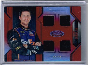 2016 PANINI CERTIFIED RED DENNY HAMLIN FEDEX QUAD RU FS/T/SM CARD#CM-DH /75