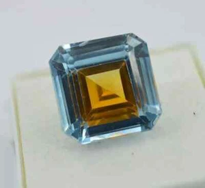 10.5 CT Natural Bi- Color Pitambari Sapphire Asscher Loose Certified Gemstone - Picture 1 of 7