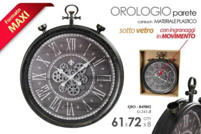MAXI OROLOGIO DA PARETE INGRANAGGI MOVIMENTO ANTICATO CLASSICO MODERNO 72*61*8 - Immagine 1 di 2