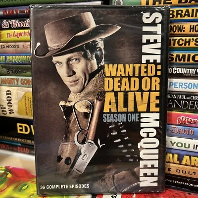 Steve McQueen Wanted Dead or Alive New Season 1 DVD 4 Discs 36 Episodes Western - Image 1 of 4