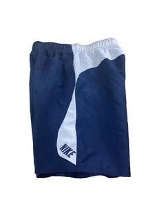 Pantalones cortos de baño para hombre Nike azul marino talla S forrados baúles bolsillos entrepierna de 8 - Imagen 1 de 6
