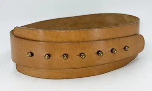 VTG STUDDED LEATHER AVANT GARDE BELT ASYMMETRIC MOD MCM PUNK NEW WAVE SPACE AGE - Picture 1 of 7