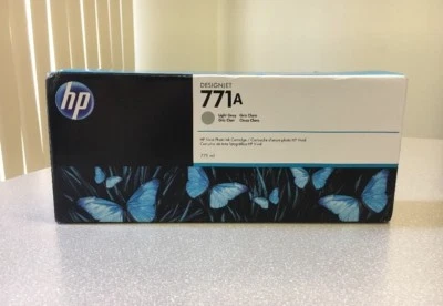 HP 771A B6Y22A Light Gray DesignJet Ink Cartridge - Z6200 - Genuine OEM nov 2026 - Image 1 of 4
