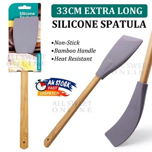 Large Silicone Spatula Non-stick Cooking Heat Resistant Baking Kitchen Tool AU - Picture 1 of 11