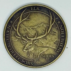 North American Hunting Club ELK Big Game Collectors Medallón ~ Bronce - Imagen 1 de 2