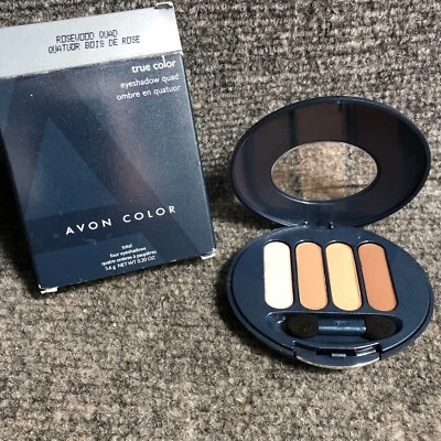 Sombra de ojos Avon True Color Quad ~ PALISANDRO Woodrose Beige Moca Espresso Nuevo de Lote Antiguo Foto 1 de 4