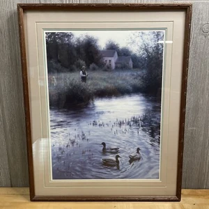 Robert Duncan Peaceful Evening Framed Print & Matted Under Glass 21”x17” - Picture 1 of 11