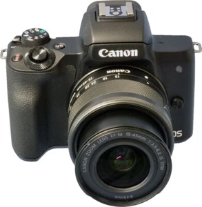 Used Canon EOS M50 MKII with 15-45mm & 55-200mm - Picture 1 of 6