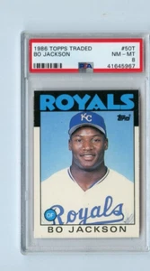 1986 Bo Jackson Kansas City Royals #50T ⭐️💥🎯 PSA grado 8 - Foto 1 di 2