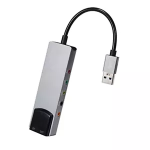 New USB Sound Card 5.1 Channel External Audio Card SPDIF Optical for PC Computer - Picture 1 of 11