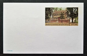 US 1993 Scott # UX174 Abraham Lincoln Home, Springfield 19¢ post postal card MNH - Picture 1 of 1