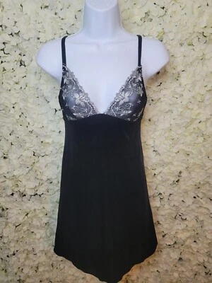 Ropa de dormir íntima Arianne encaje negro/terciopelo SM correas ajustables Foto 1 de 4