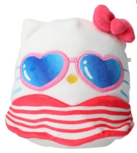 Squishmallows Hello Kitty Sunglasses Summer 2023 Squad Sanrio Plush Stuffed 8" - Picture 1 of 2