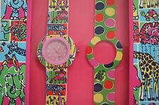 New LILLY PULITZER PARTYLAND PATCH Wrist Watch Set of 2 Changable Bands Elephant